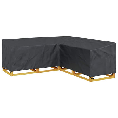 Hoes voor tuinmeubelen Zwart 220 x 220 x 80 cm 210D Oxford Stof