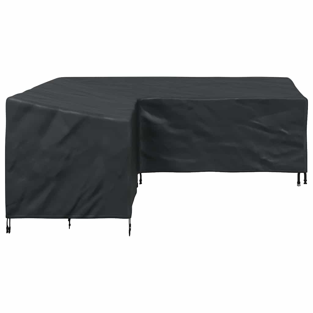 Hoes voor tuinmeubelen Zwart 220 x 220 x 80 cm 210D Oxford Stof
