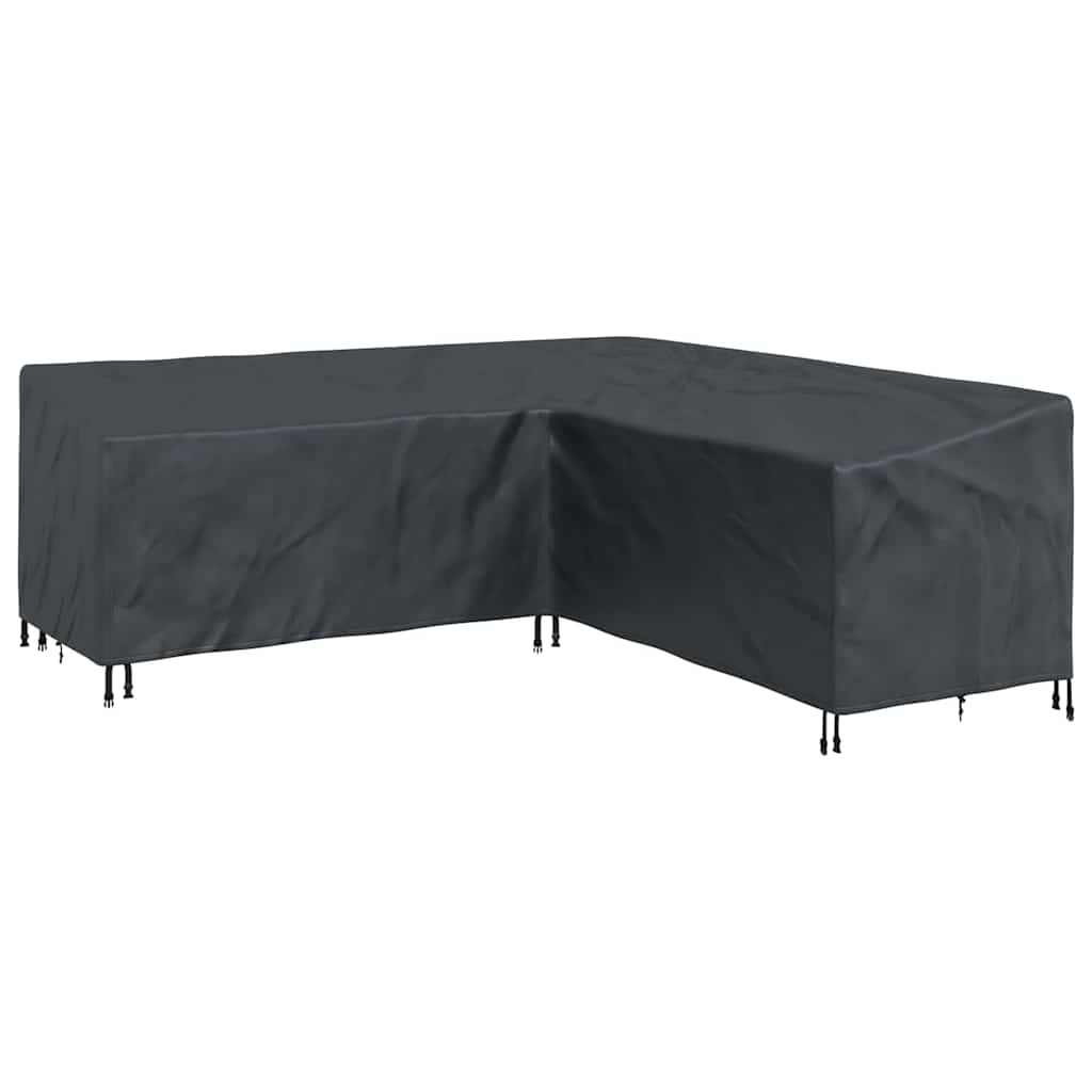 Hoes voor tuinmeubelen Zwart 220 x 220 x 80 cm 420D Oxford Stof