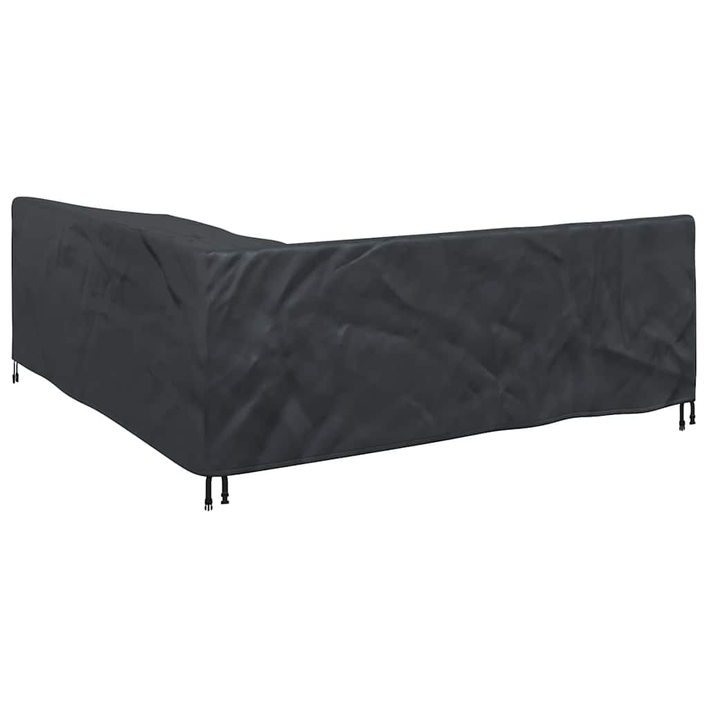 Hoes voor tuinmeubelen Zwart 220 x 220 x 80 cm 420D Oxford Stof