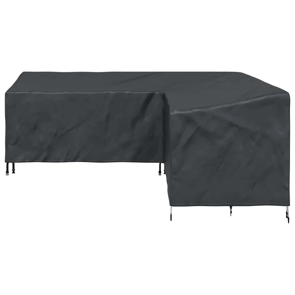 Hoes voor tuinmeubelen Zwart 220 x 220 x 80 cm 420D Oxford Stof
