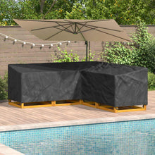 Hoes voor tuinmeubelen Zwart 220 x 220 x 80 cm 600D Oxford Stof