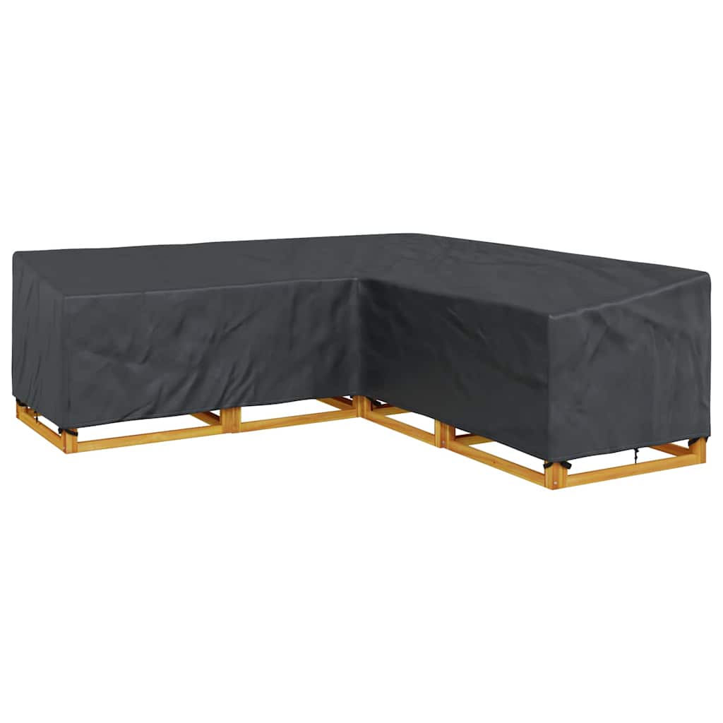 Hoes voor tuinmeubelen Zwart 255 x 255 x 80 cm 600D Oxford Stof