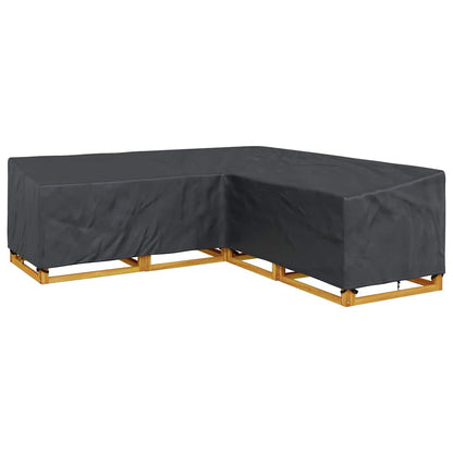 Hoes voor tuinmeubelen Zwart 255 x 255 x 80 cm 600D Oxford Stof