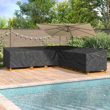 Hoes voor tuinmeubelen Zwart 300 x 300 x 80 cm 210D Oxford Stof