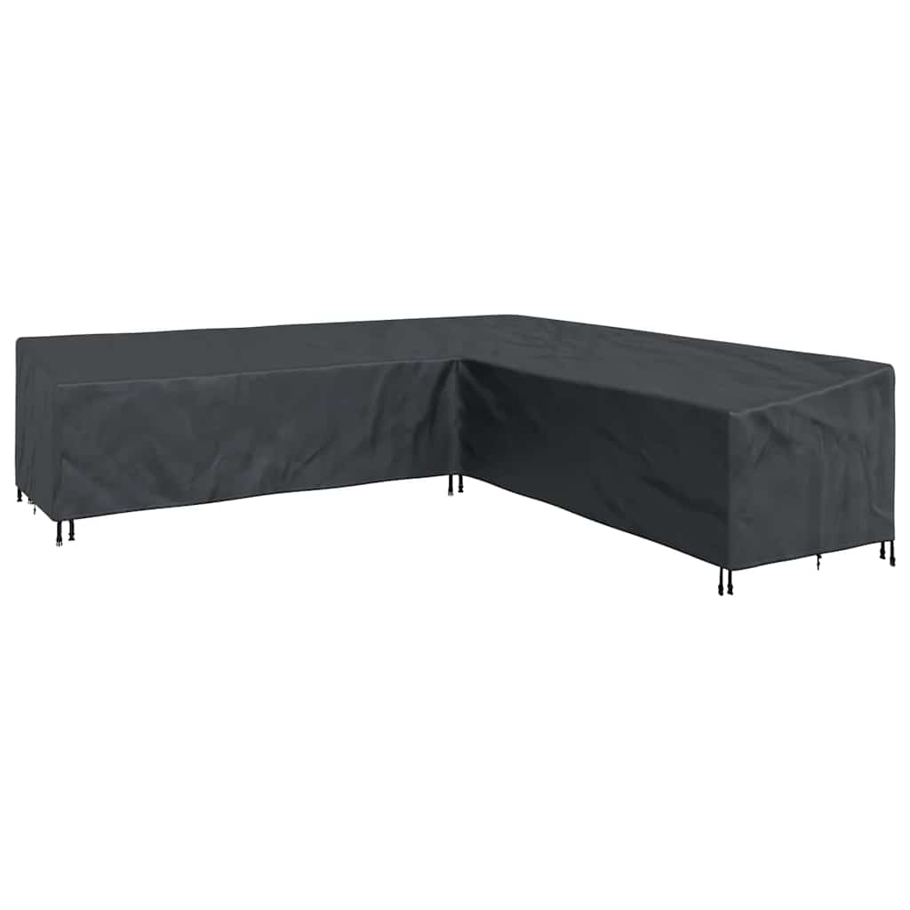 Hoes voor tuinmeubelen Zwart 325 x 325 x 80 cm 210D Oxford Stof