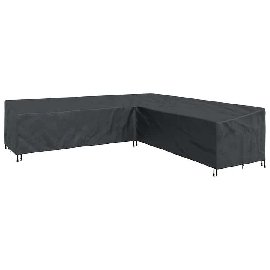 Hoes voor tuinmeubelen Zwart 325 x 325 x 80 cm 210D Oxford Stof