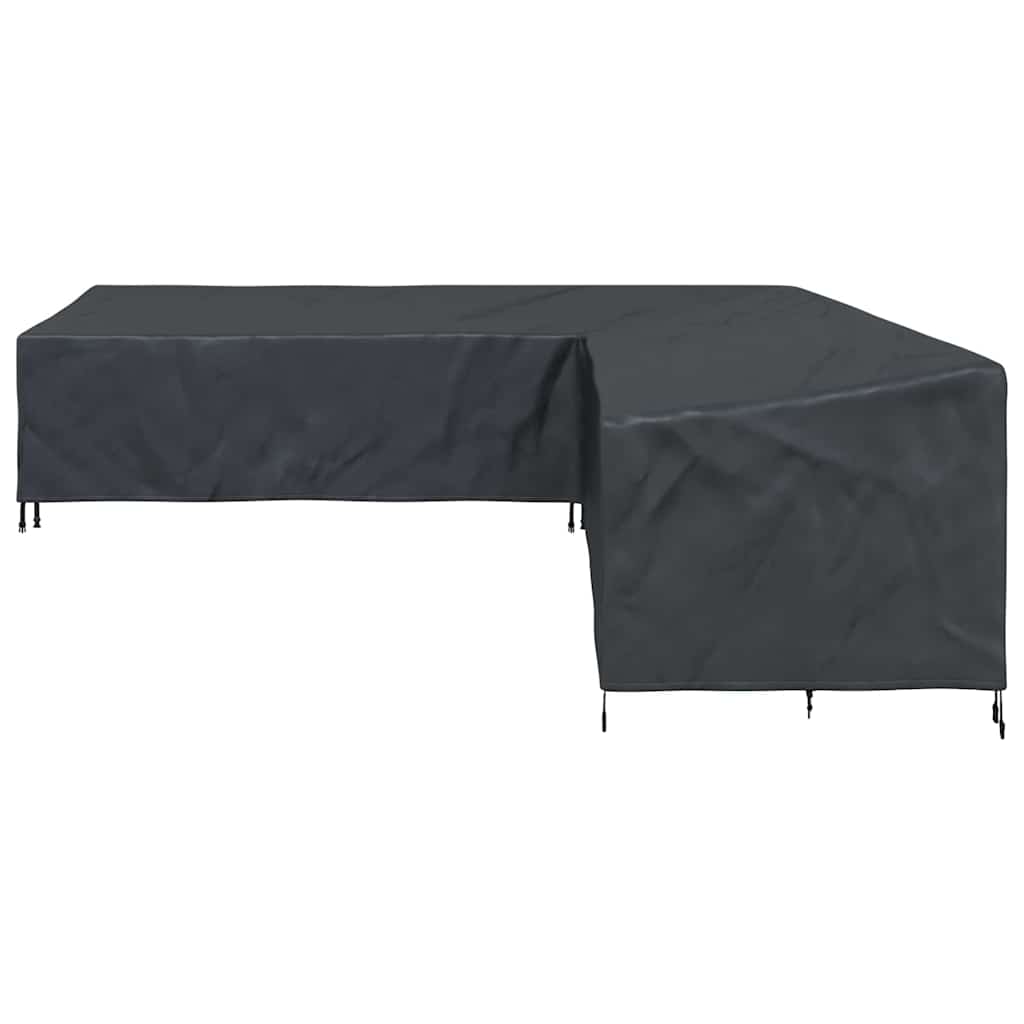 Hoes voor tuinmeubelen Zwart 325 x 325 x 80 cm 210D Oxford Stof