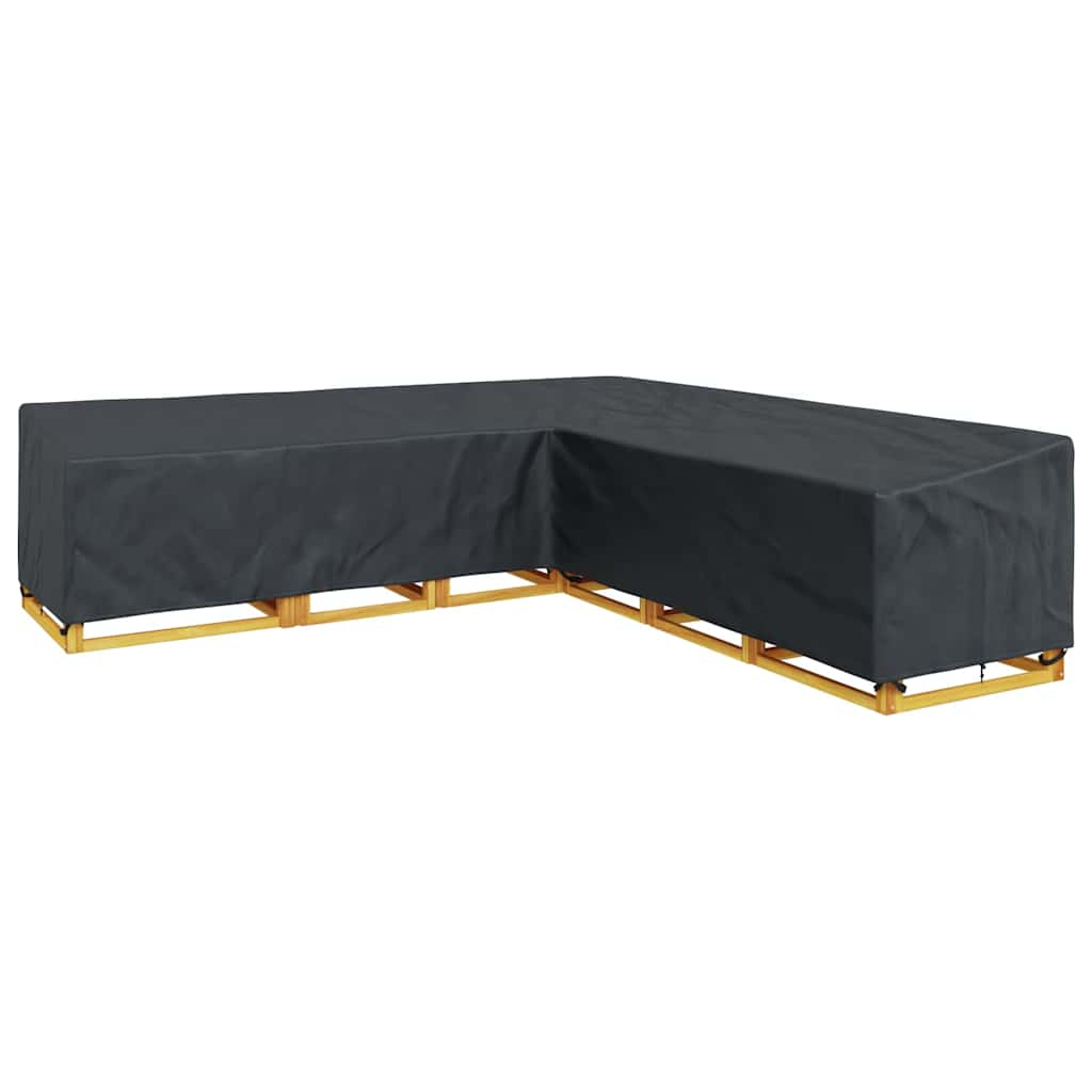 Hoes voor tuinmeubelen Zwart 325 x 325 x 80 cm 210D Oxford Stof