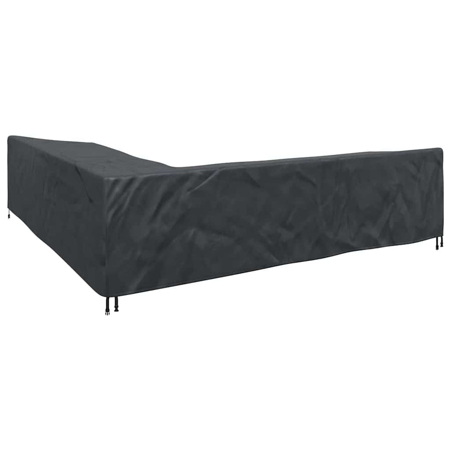 Hoes voor tuinmeubelen Zwart 325 x 325 x 80 cm 600D Oxford Stof