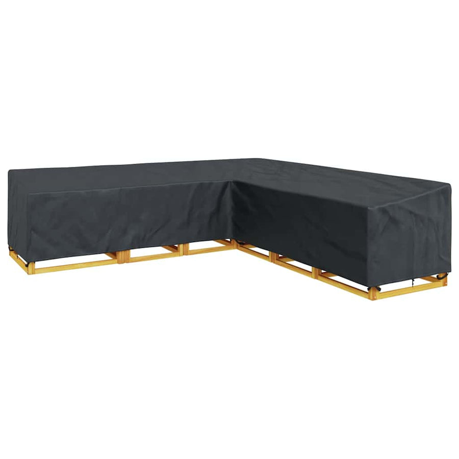 Hoes voor tuinmeubelen Zwart 325 x 325 x 80 cm 600D Oxford Stof
