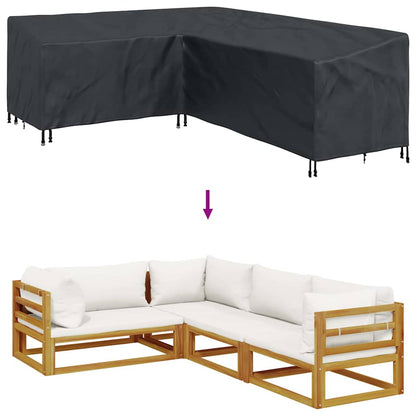 Hoes voor tuinmeubelen Zwart 250 x 180 x 80 cm 210D Oxford Stof