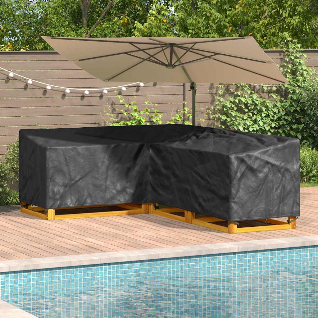 Hoes voor tuinmeubelen Zwart 250 x 180 x 80 cm 420D Oxford Stof