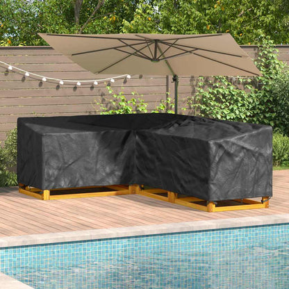 Hoes voor tuinmeubelen Zwart 250 x 180 x 80 cm 420D Oxford Stof