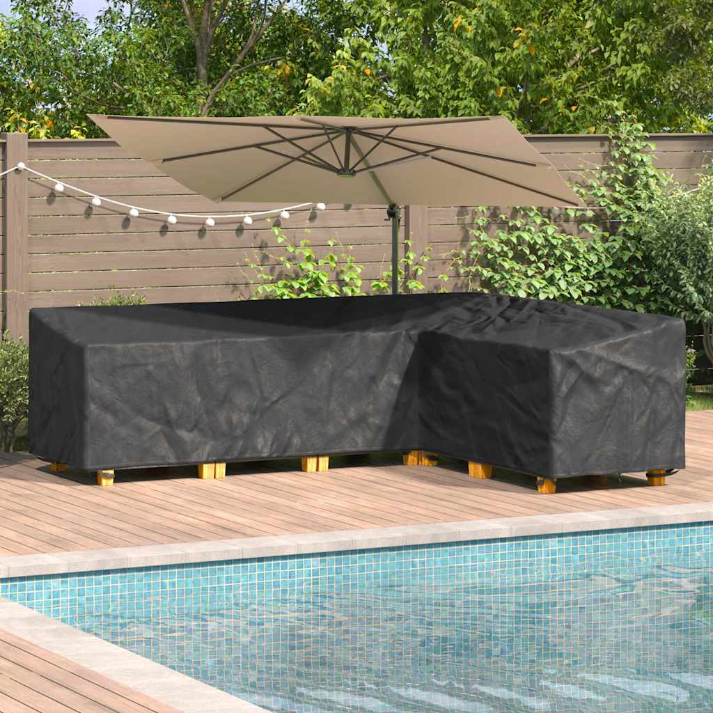 Buitenmeubelhoes Zwart 286 x 222 x 80 cm 210D stof