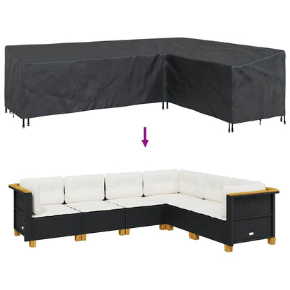 Buitenmeubelhoes Zwart 286 x 222 x 80 cm 420D stof