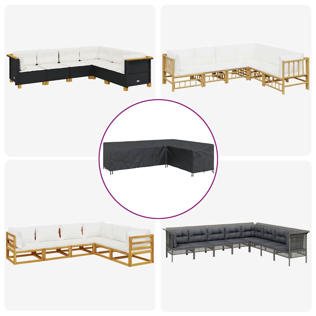 Buitenmeubelhoes Zwart 286 x 222 x 80 cm 420D stof