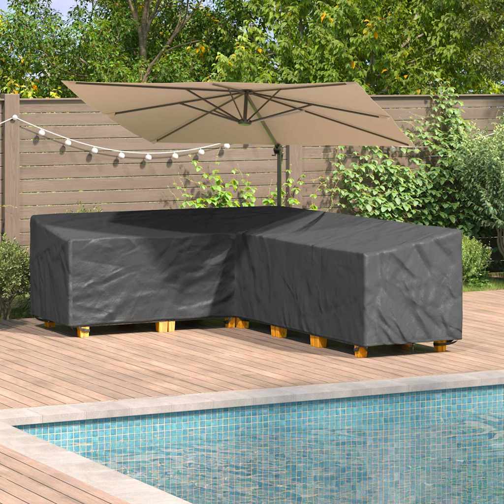 Buitenmeubelhoes Zwart 286 x 222 x 80 cm 210D stof