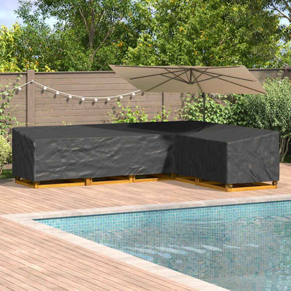 Hoes voor tuinmeubelen Zwart 330 x 255 x 80 cm 600D Oxford Stof