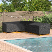 Hoes voor tuinmeubelen Zwart 330 x 255 x 80 cm 210D Oxford Stof