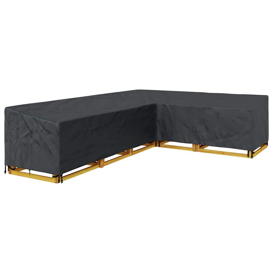 Hoes voor tuinmeubelen Zwart 355 x 275 x 80 cm 420D Oxford Stof