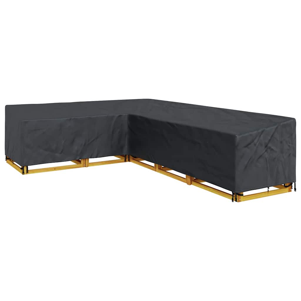 Hoes voor tuinmeubelen Zwart 355 x 275 x 80 cm 420D Oxford Stof