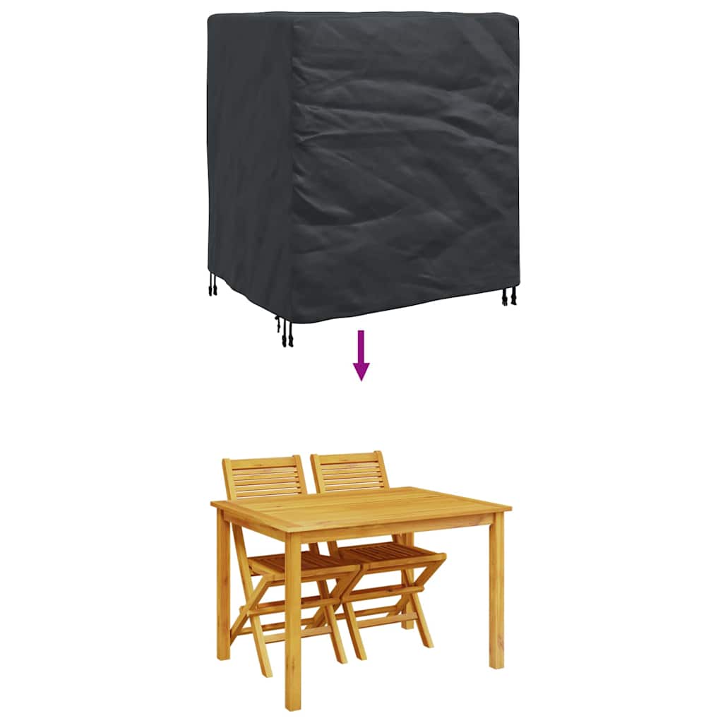 Hoes voor tuinmeubelen Zwart 116 x 100 x 120 cm 600D