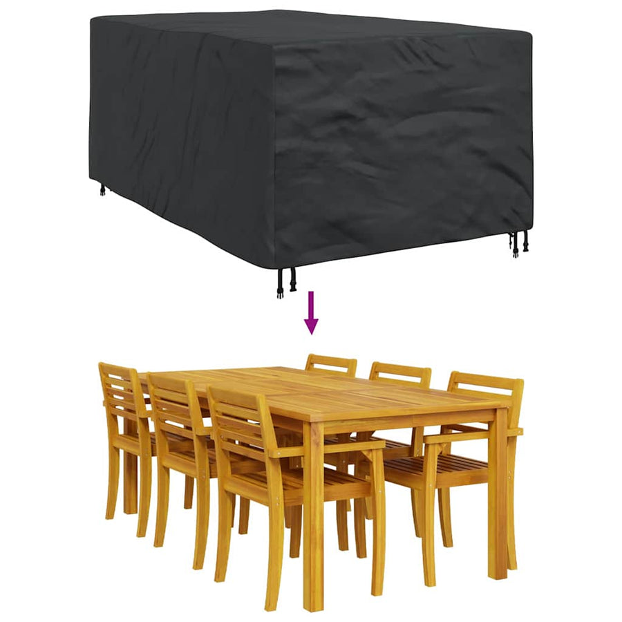 Hoes voor tuinmeubelen Zwart 143 x 225 x 90 cm 420D