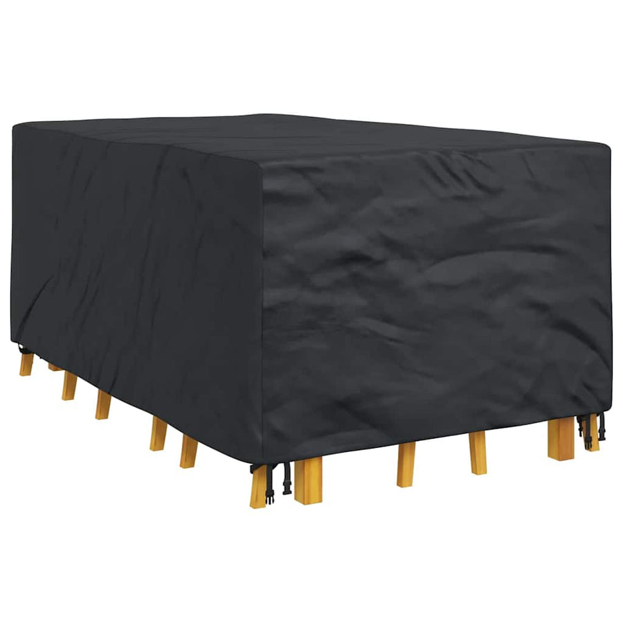 Hoes voor tuinmeubelen Zwart 143 x 225 x 90 cm 600D