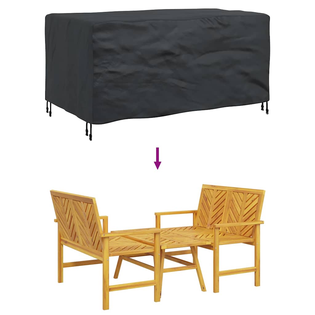 Hoes voor tuinmeubelen Zwart 160 x 100 x 70 cm 210D