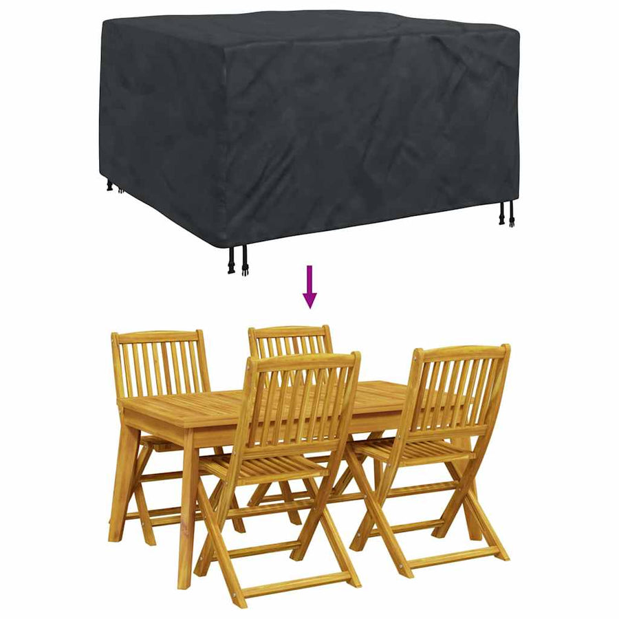 Hoes voor tuinmeubelen Zwart 150 x 150 x 75 cm 210D