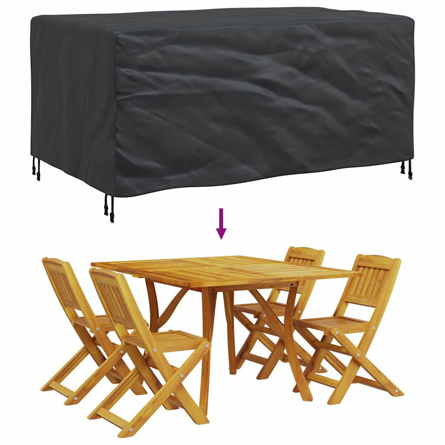 Hoes voor tuinmeubelen Zwart 172 x 113 x 73 cm 600D