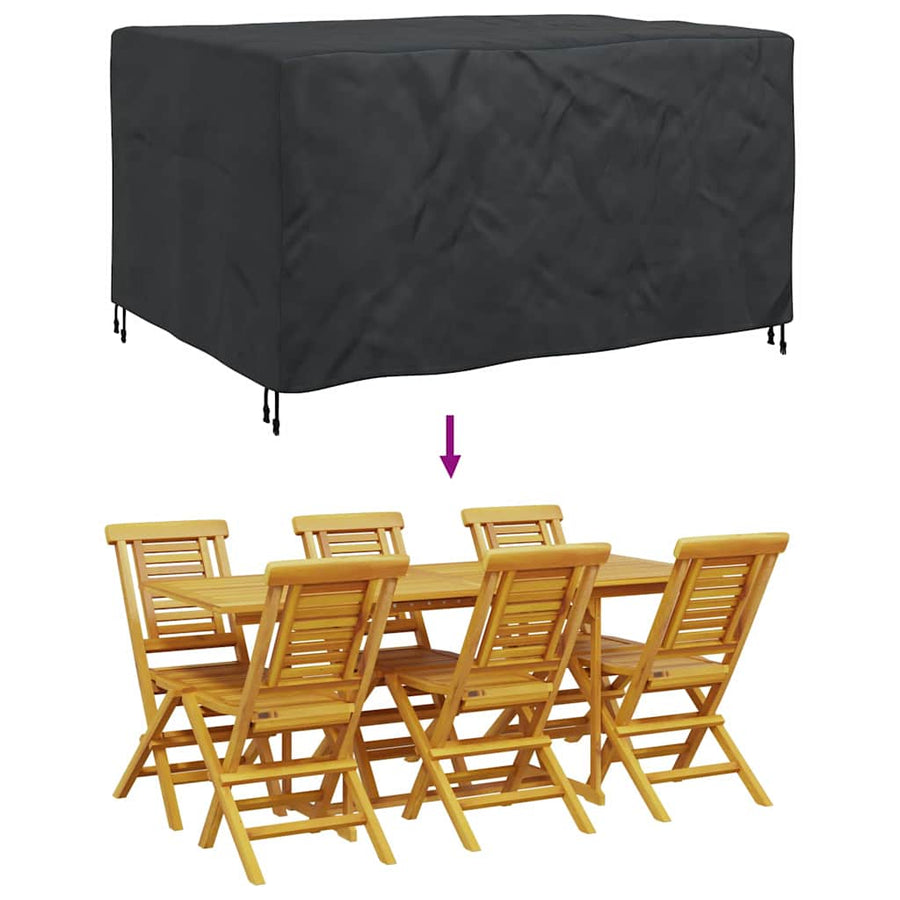 Hoes voor tuinmeubelen Zwart 180 x 140 x 90 cm 210D
