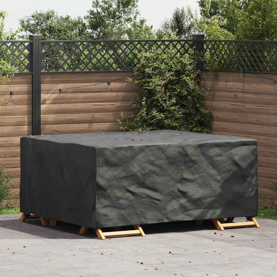 Hoes voor tuinmeubelen Zwart 200 x 165 x 80 cm 210D