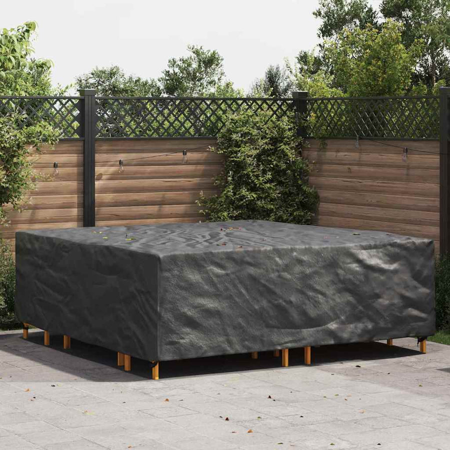 Hoes voor tuinmeubelen Zwart 220 x 220 x 70 cm 210D