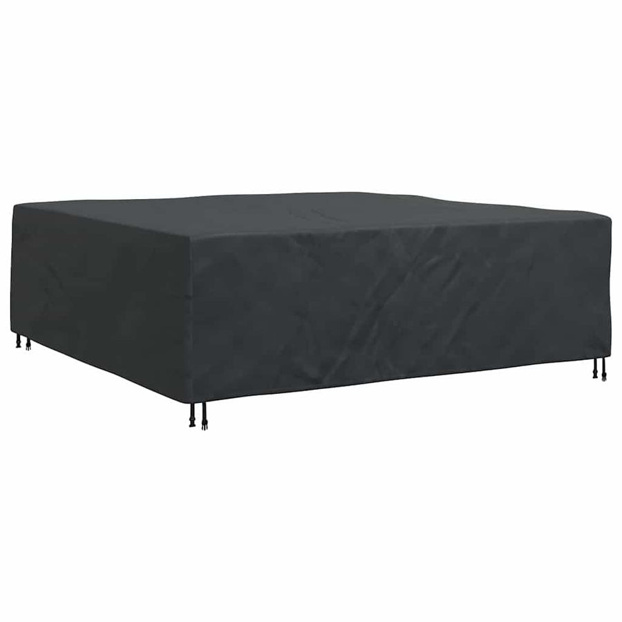 Hoes voor tuinmeubelen Zwart 220 x 220 x 70 cm 600D
