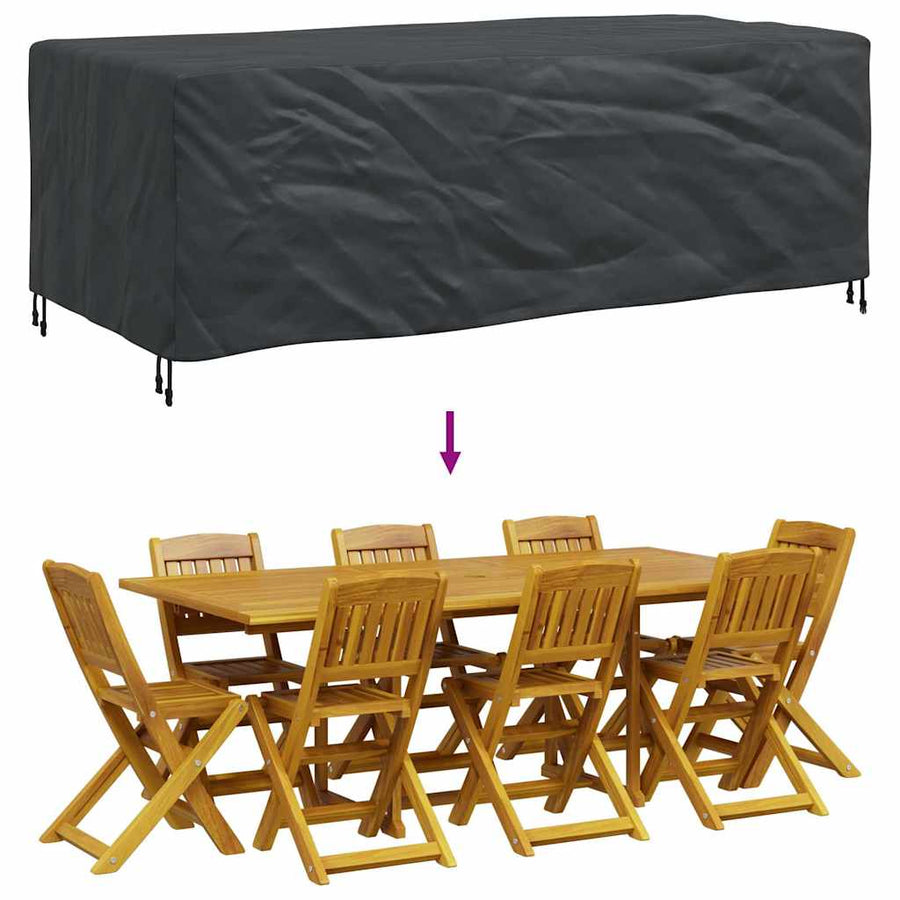 Hoes voor tuinmeubelen Zwart 229 x 113 x 73 cm 210D
