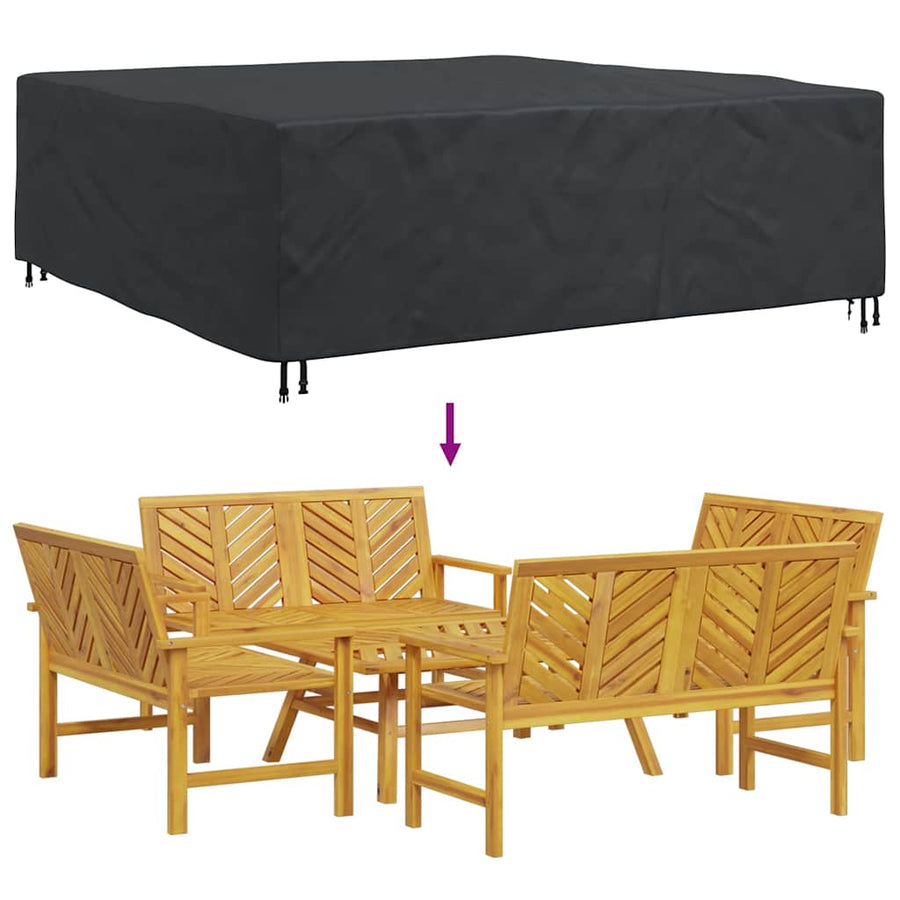 Hoes voor tuinmeubelen Zwart 235 x 235 x 70 cm 420D