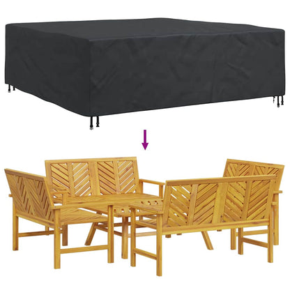 Hoes voor tuinmeubelen Zwart 235 x 235 x 70 cm 600D