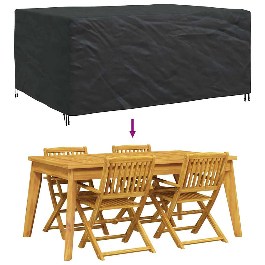Hoes voor tuinmeubelen Zwart 240 x 180 x 100 cm 210D