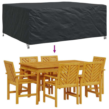 Hoes voor tuinmeubelen Zwart 250 x 210 x 70 cm 420D