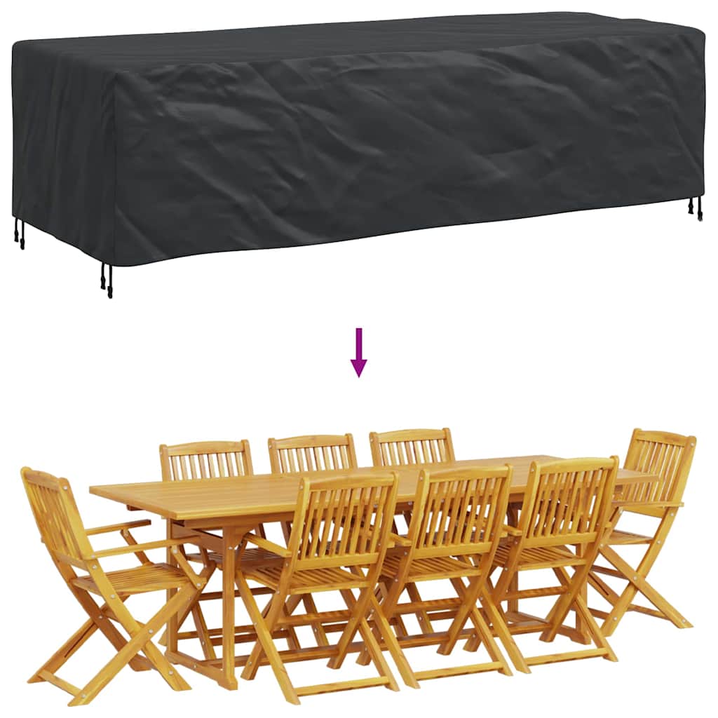 Hoes voor tuinmeubelen Zwart 270 x 110 x 70 cm 210D