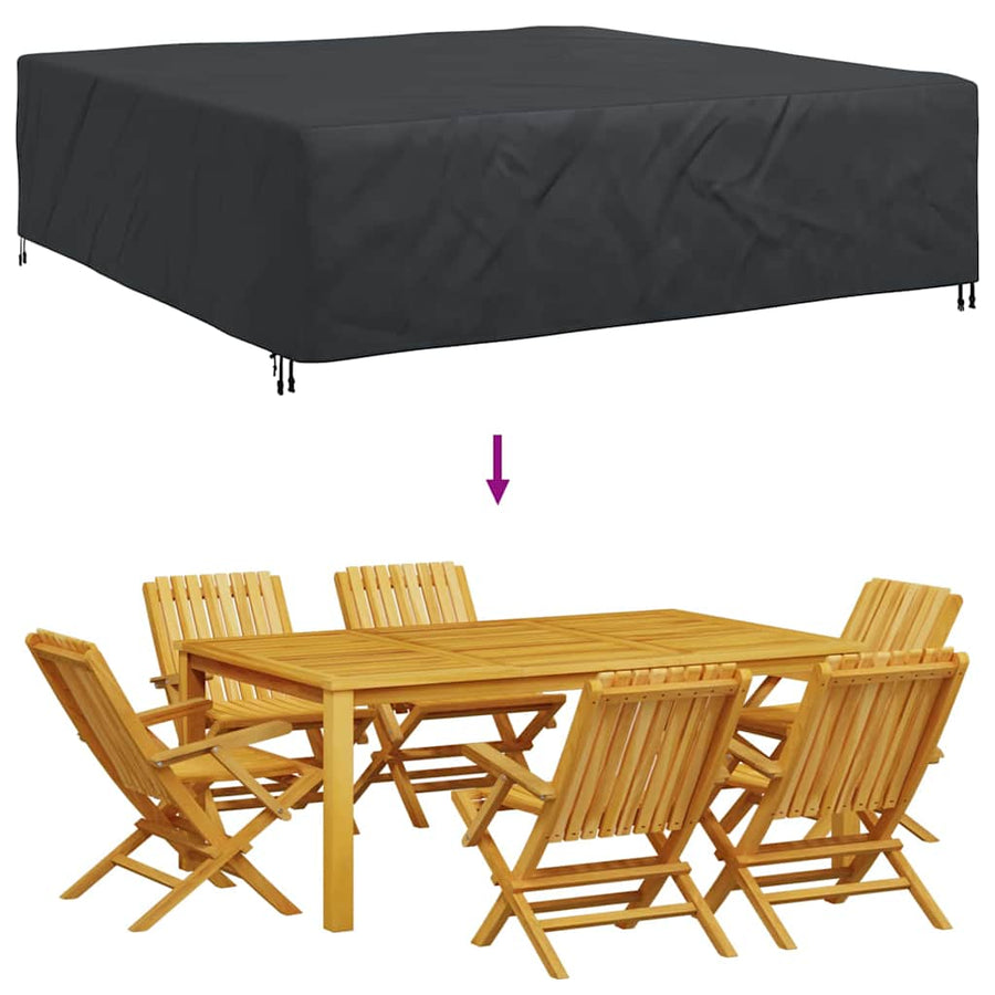 Hoes voor tuinmeubelen Zwart 275 x 275 x 70 cm 420D