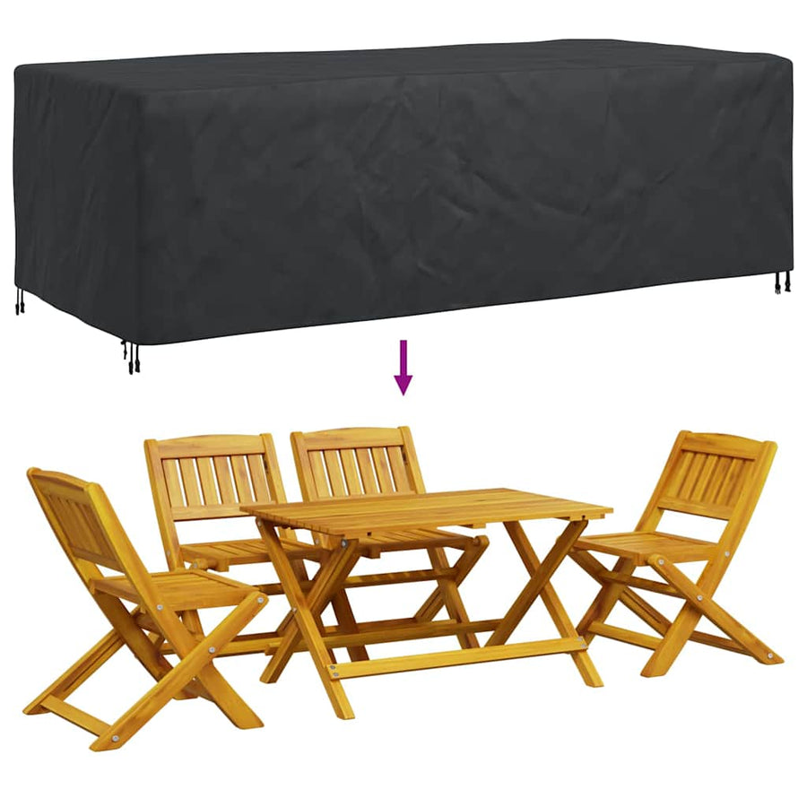 Hoes voor tuinmeubelen Zwart 300 x 140 x 90 cm 210D