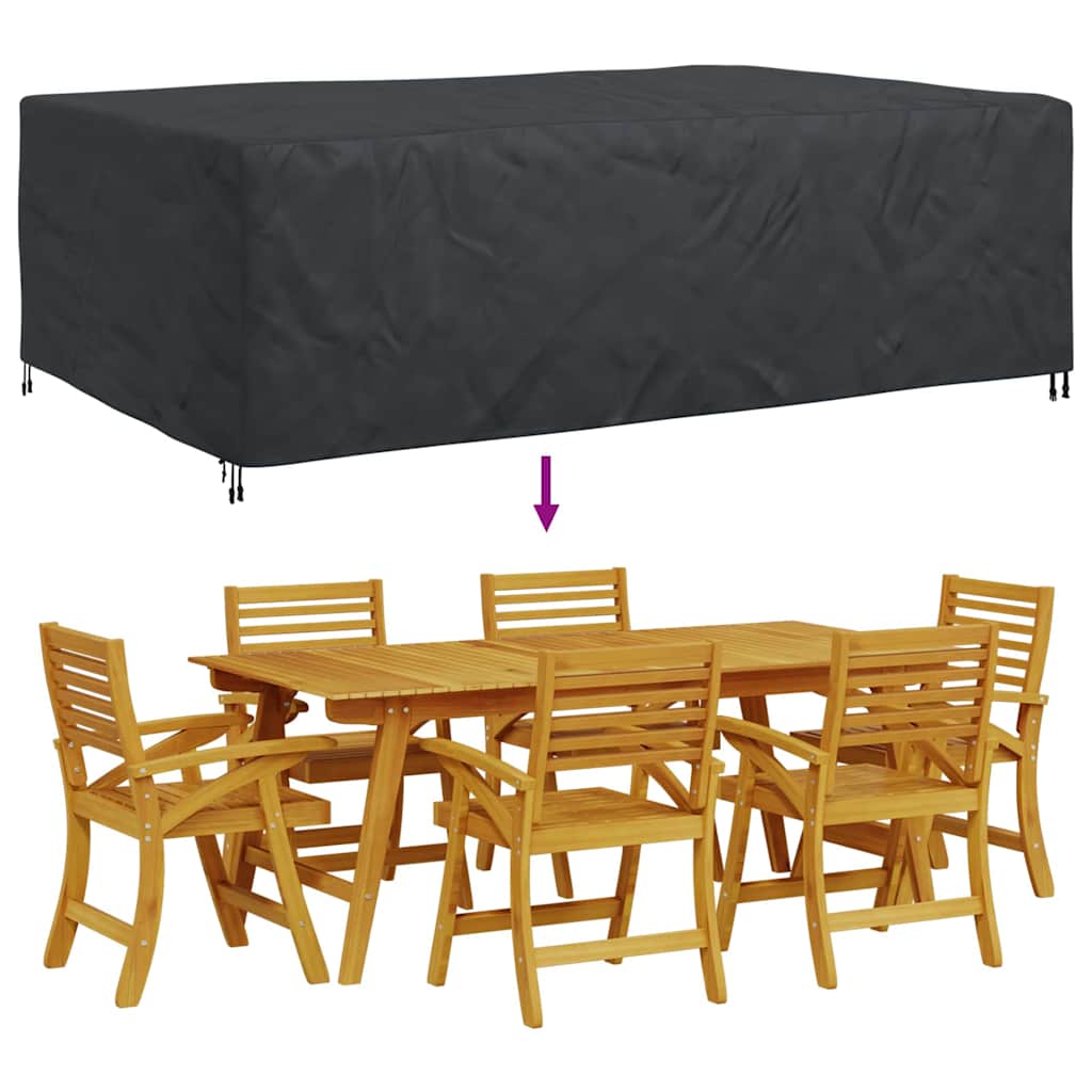 Hoes voor tuinmeubelen Zwart 300 x 200 x 90 cm 210D