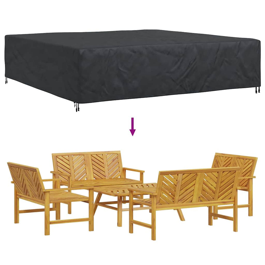 Hoes voor tuinmeubelen Zwart 300 x 300 x 70 cm 420D
