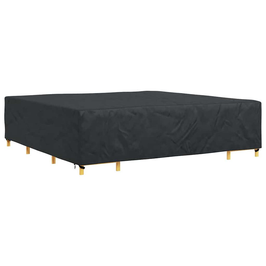 Hoes voor tuinmeubelen Zwart 300 x 300 x 70 cm 600D