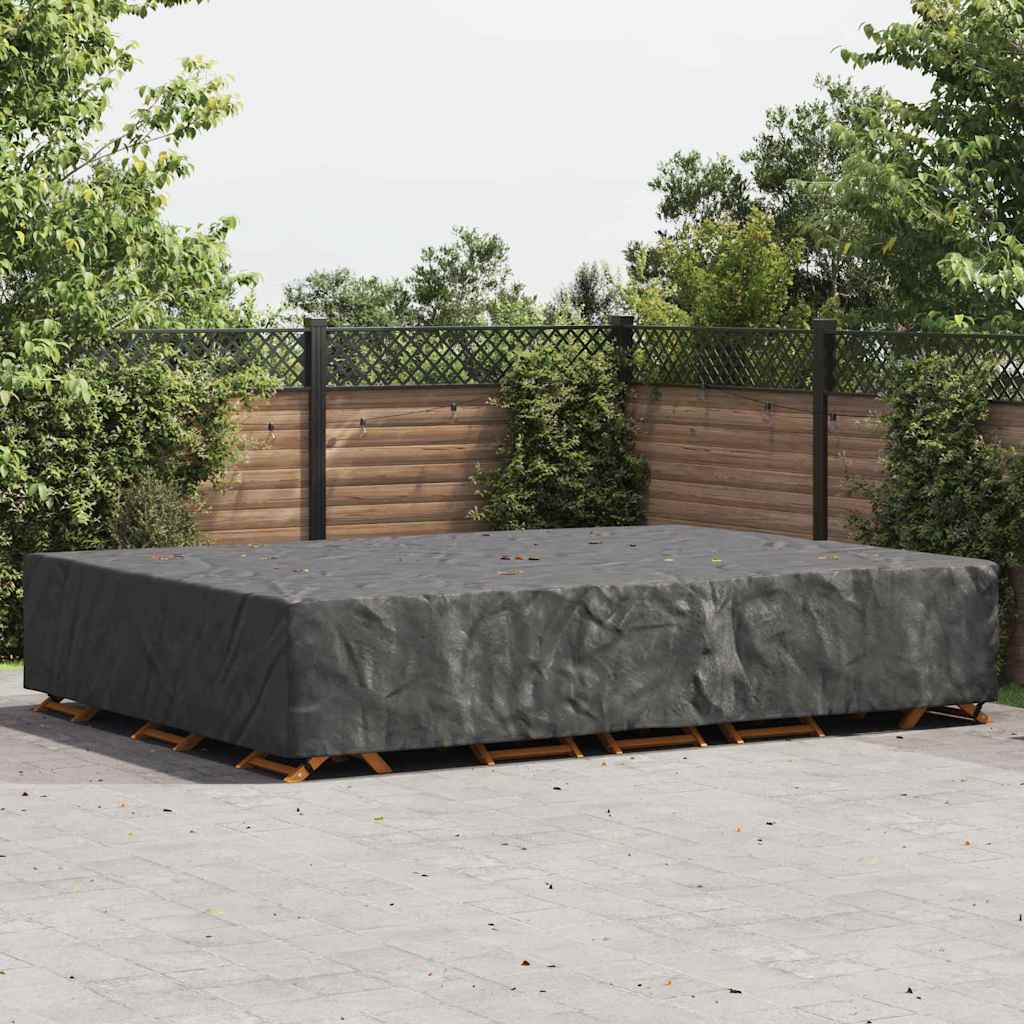 Hoes voor tuinmeubelen Zwart 400 x 300 x 70 cm 210D