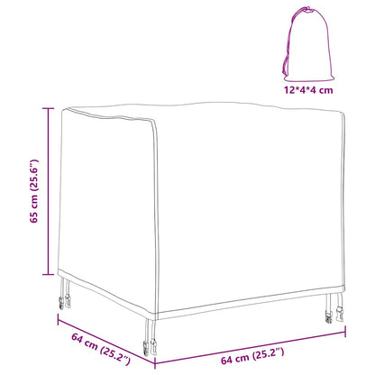 Hoes voor tuinmeubelen Zwart 64 x 64 x 65 cm 210D Oxford Stof