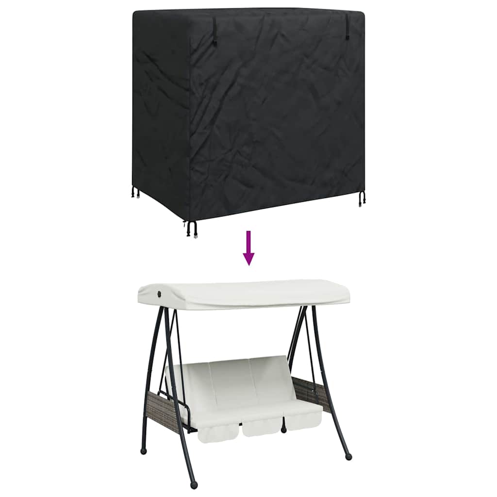 Buitenmeubelhoes Zwart 175 x 125 x 160 cm 600D stof